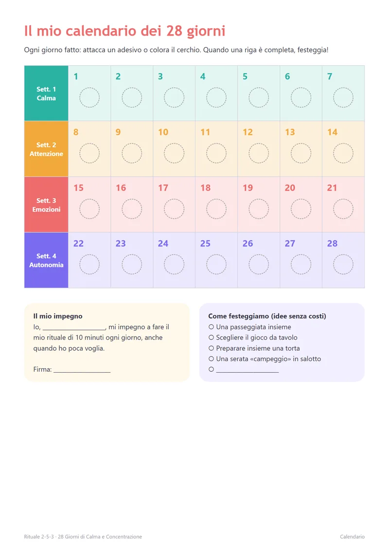 Calendario dei 28 giorni