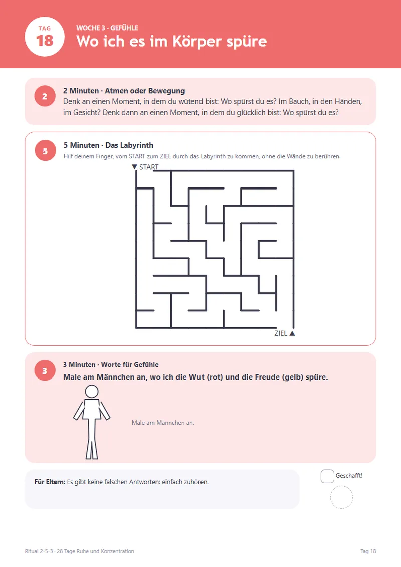 Tagesblatt 18: Labyrinth