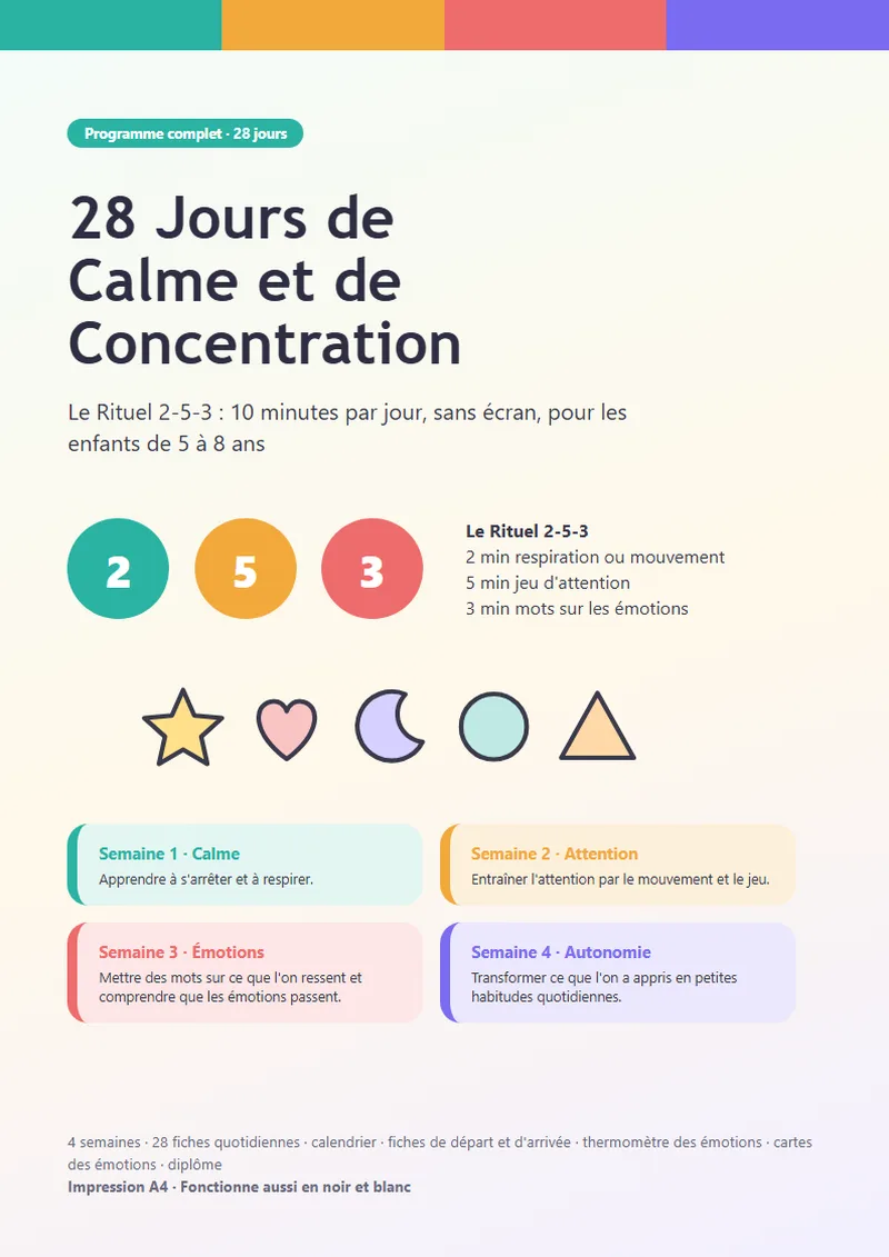 Couverture du programme 28 Jours de Calme et de Concentration